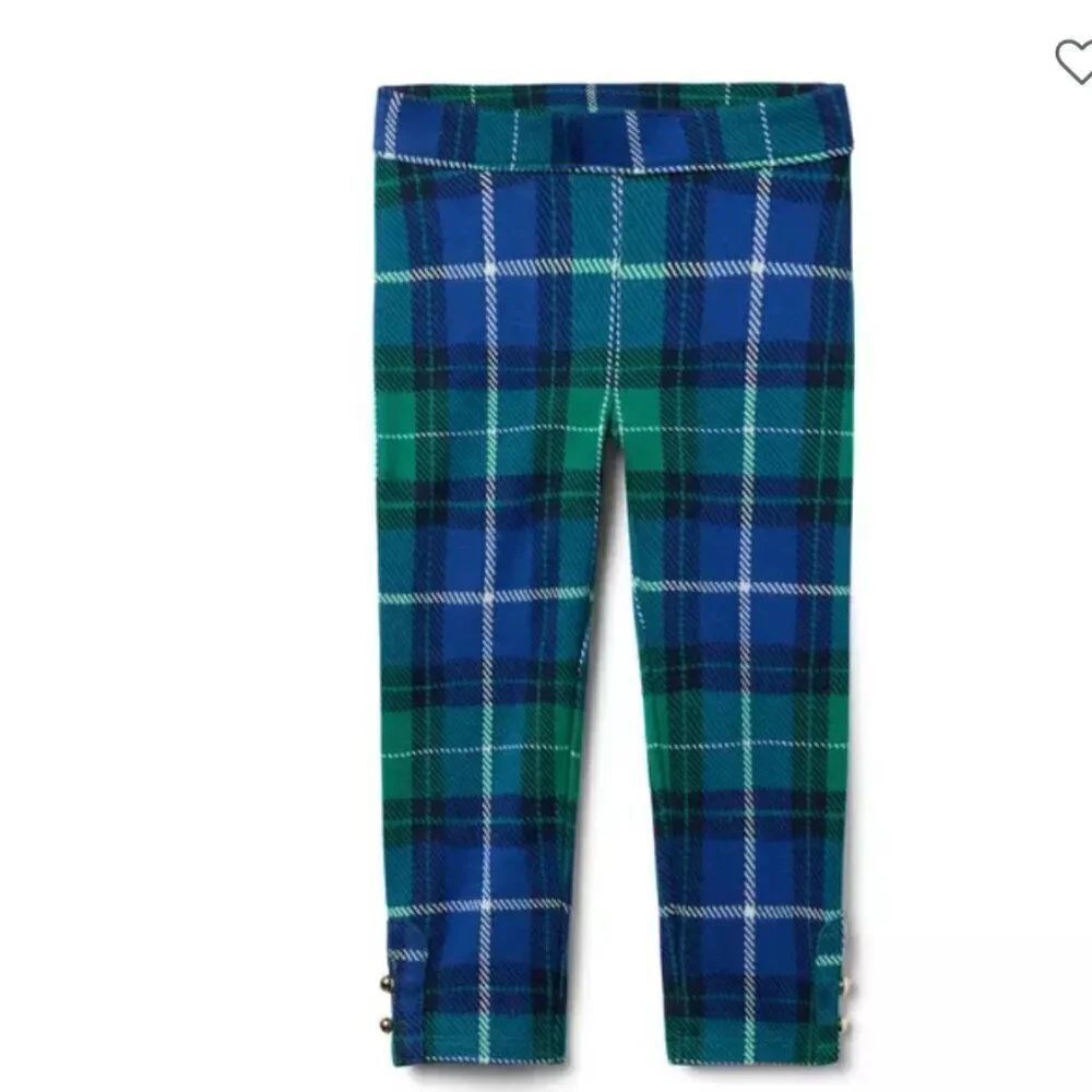 Janie and Jack 100047528 Tartan Button Cuff Jacquard Pant size 6-12 months